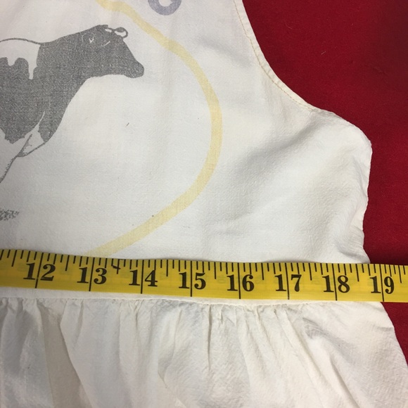 Vintage 80’s Country Farm Prairie Style Flour Sack Maxi Dress  BOHO FESTIVAL - Picture 12 of 15